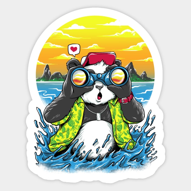 summer panda Sticker by spoilerinc